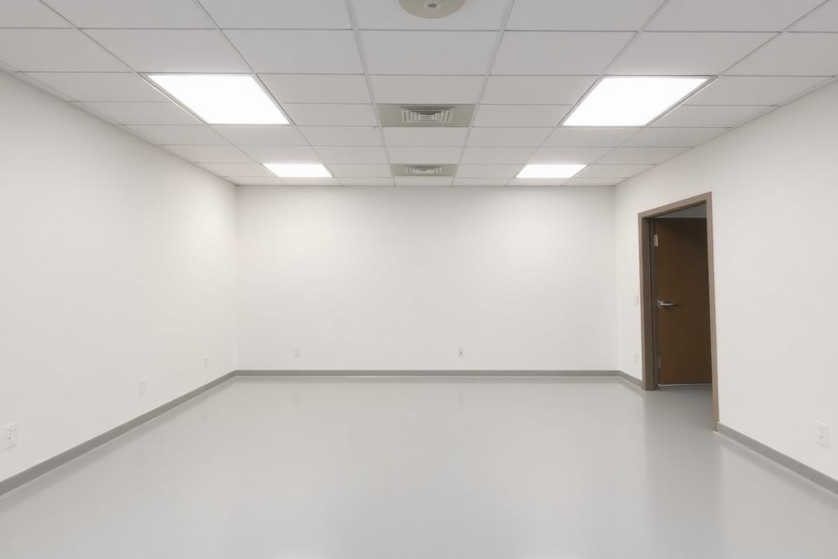 Completed commercial interior after tenant improvement work